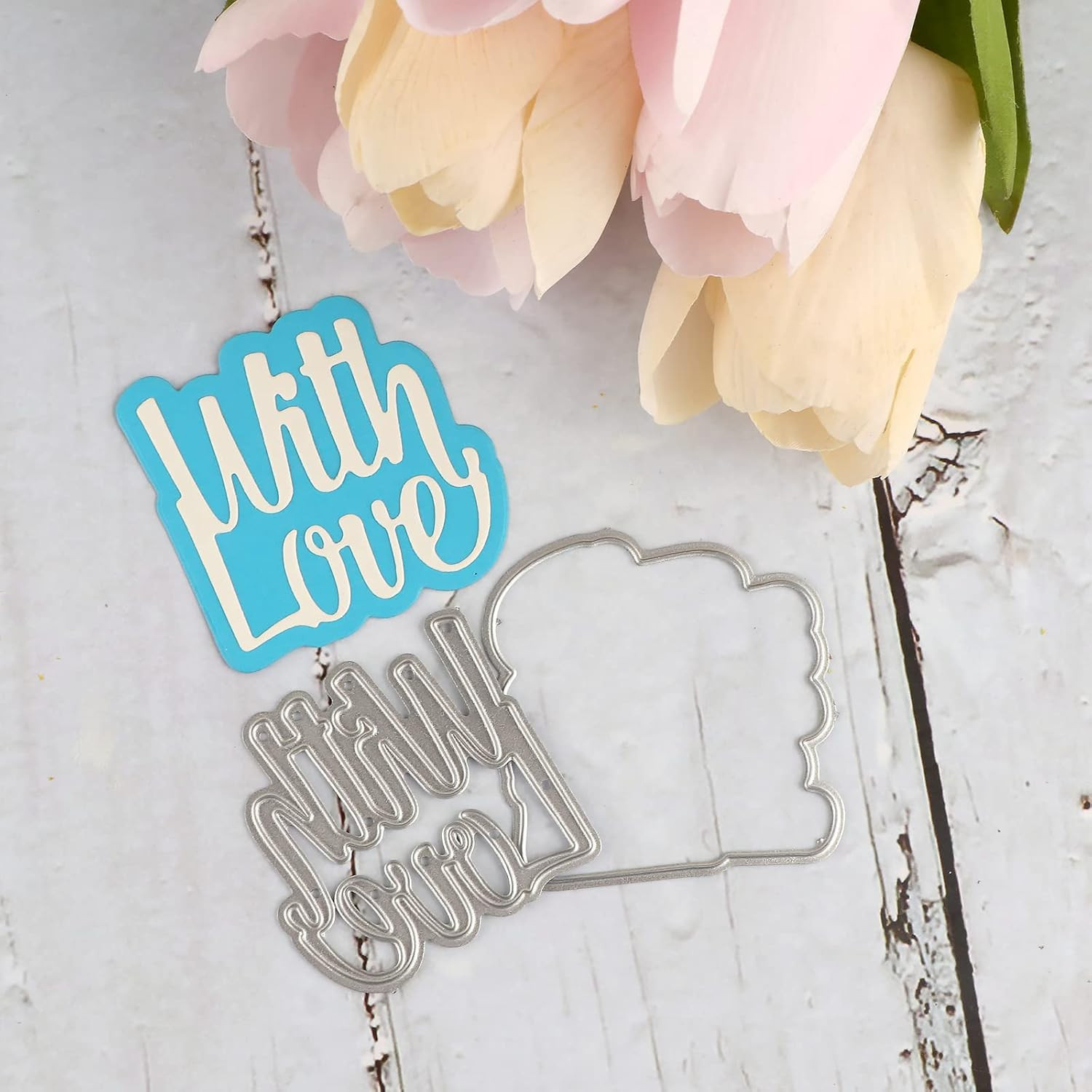 Metal Cutting Dies Word Phrase Card Frame Carbon Steel Die Cut Stencil Craft
