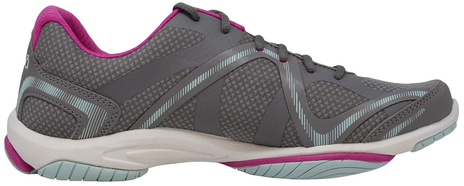 Ryka Women’s Influence Cross Trainer 8 Wide Frost Grey/Rose/Pale Aqua