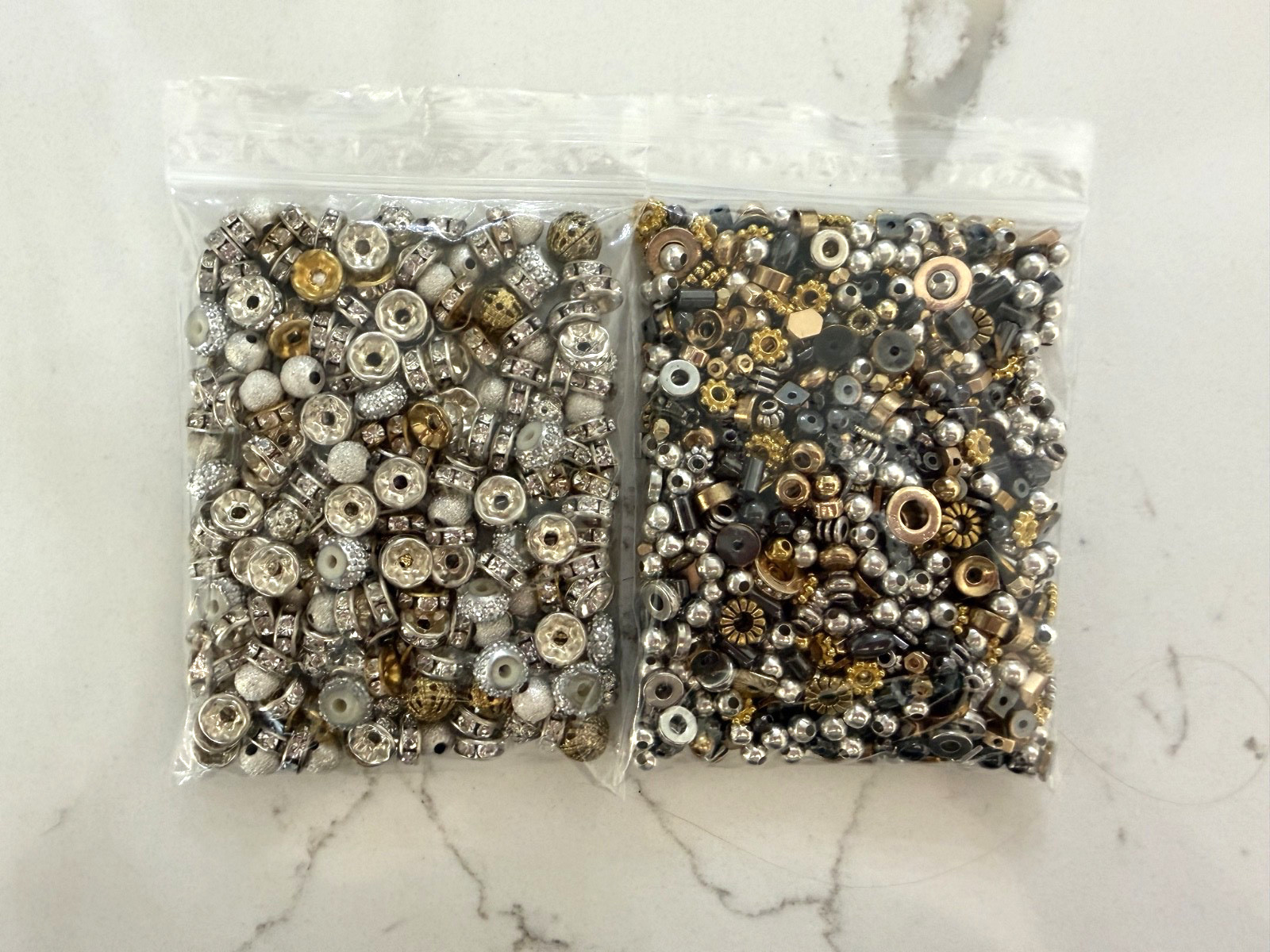 Bulk Brass Spacer Beads Silver Gold Bronze- 7.5oz/Lot- Jewelry Making DIY