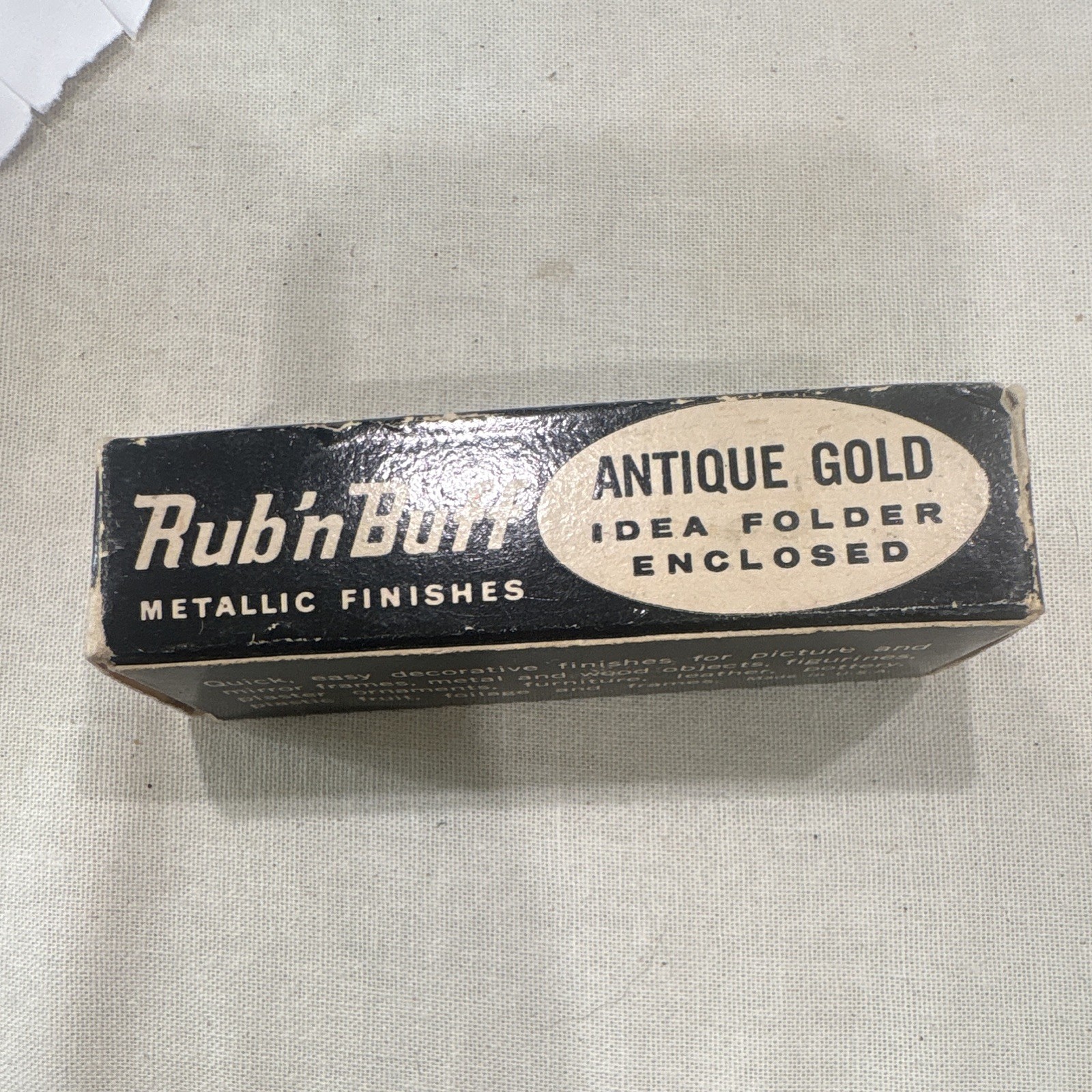 Rub’n Buff Metallic Finish Antique Gold 1/2 fl oz Tube w/ Box vintage