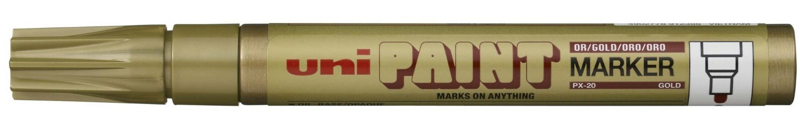 Gold Metallic oil based Paint Marker pen leaf leafing autograph Uni Paint PX-20