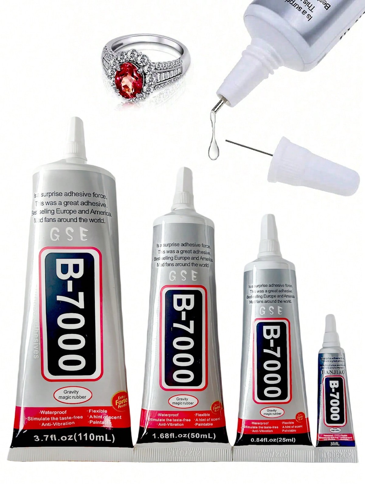 B7000 Adhesive Jewelry Rhinestone Glue for Headwear Brooches DIY