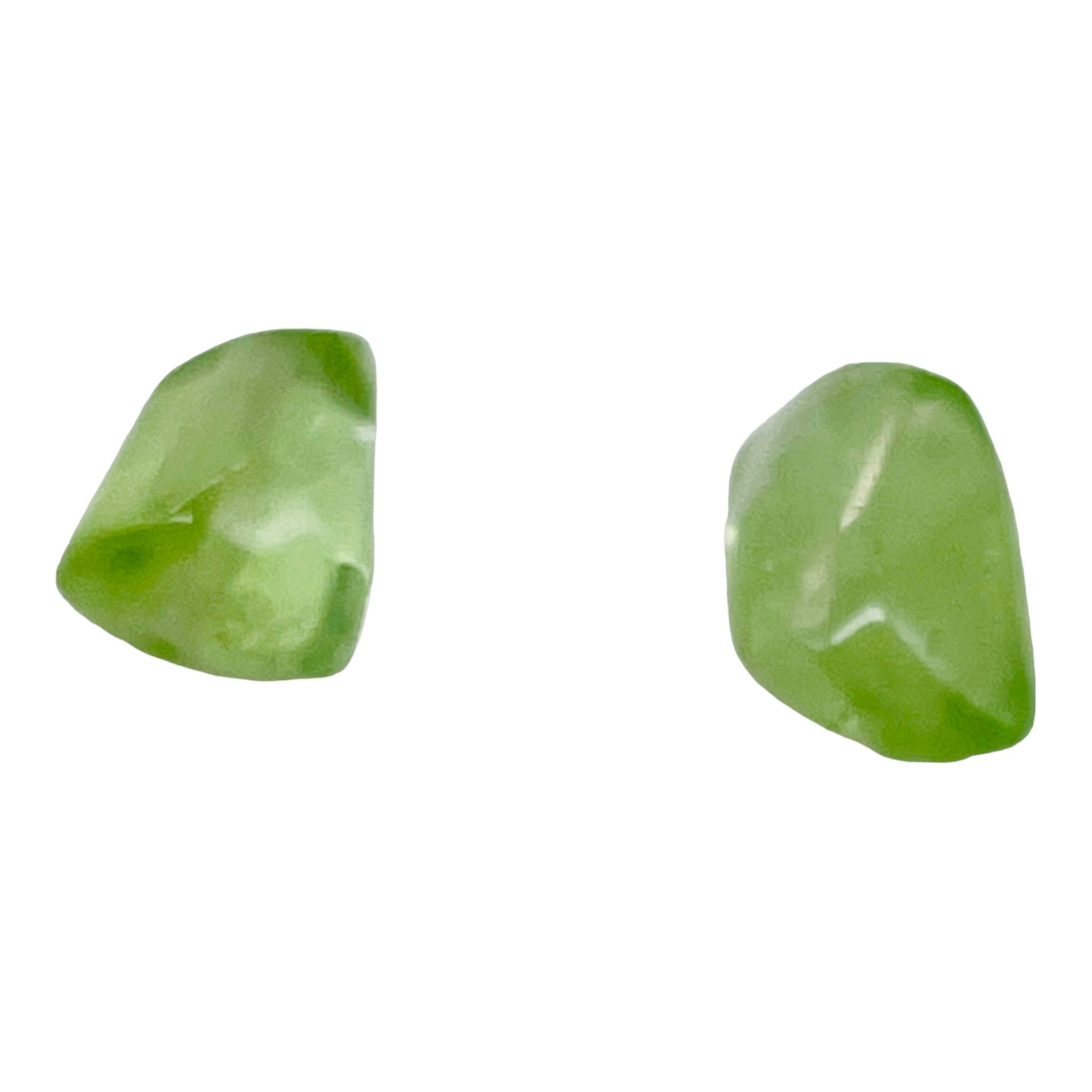 AAA Mint Green Peridot Nugget Pendant Beads | 8×5 to 10x10mm | 2 Beads |