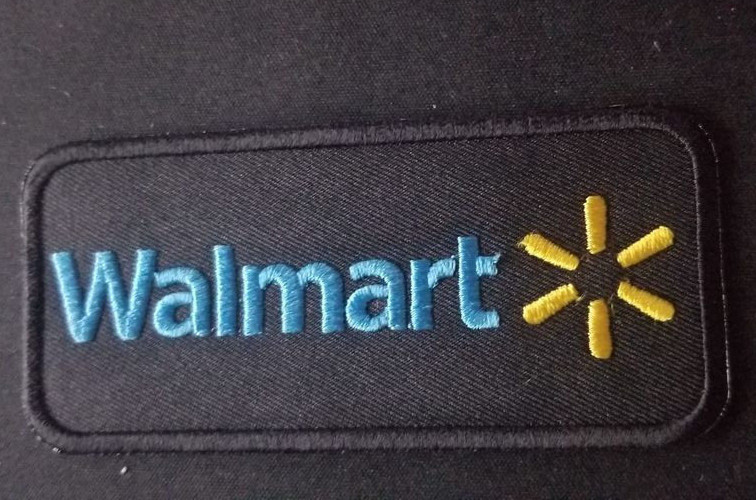 Walmart Embroidered Patch approx 1.75×3.75″ iron or sew