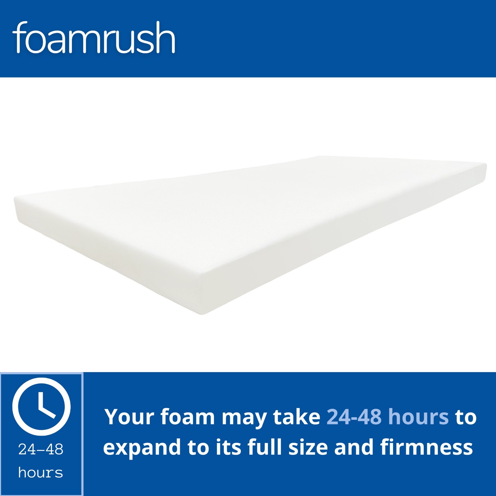 FoamRush 20″ x 81″ High Density Upholstery Foam Seat Cushion Replacement USA