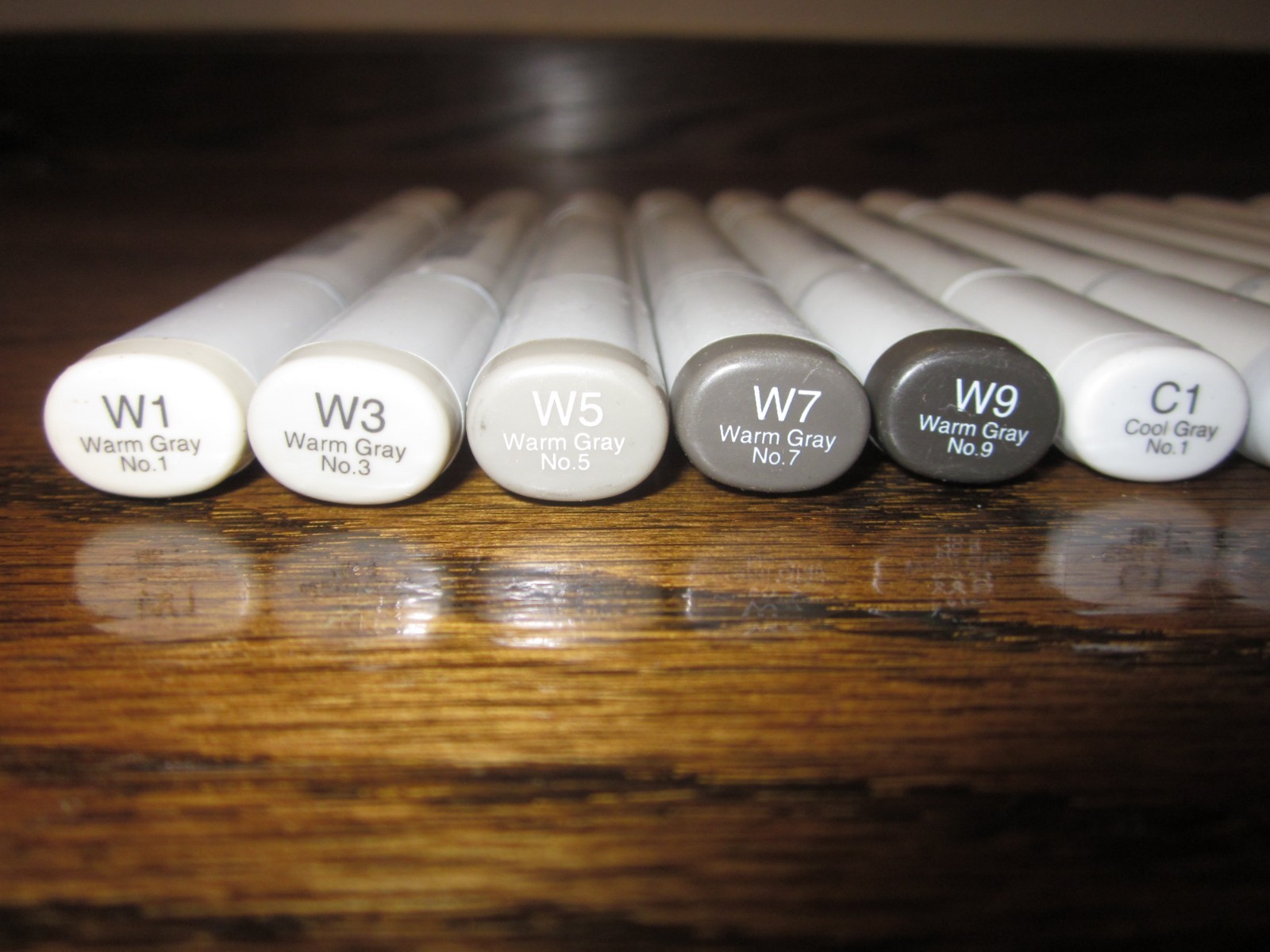 12- LOT~COPIC SKETCH MARKERS ~W & C & 100/110 SERIES~GREYS!