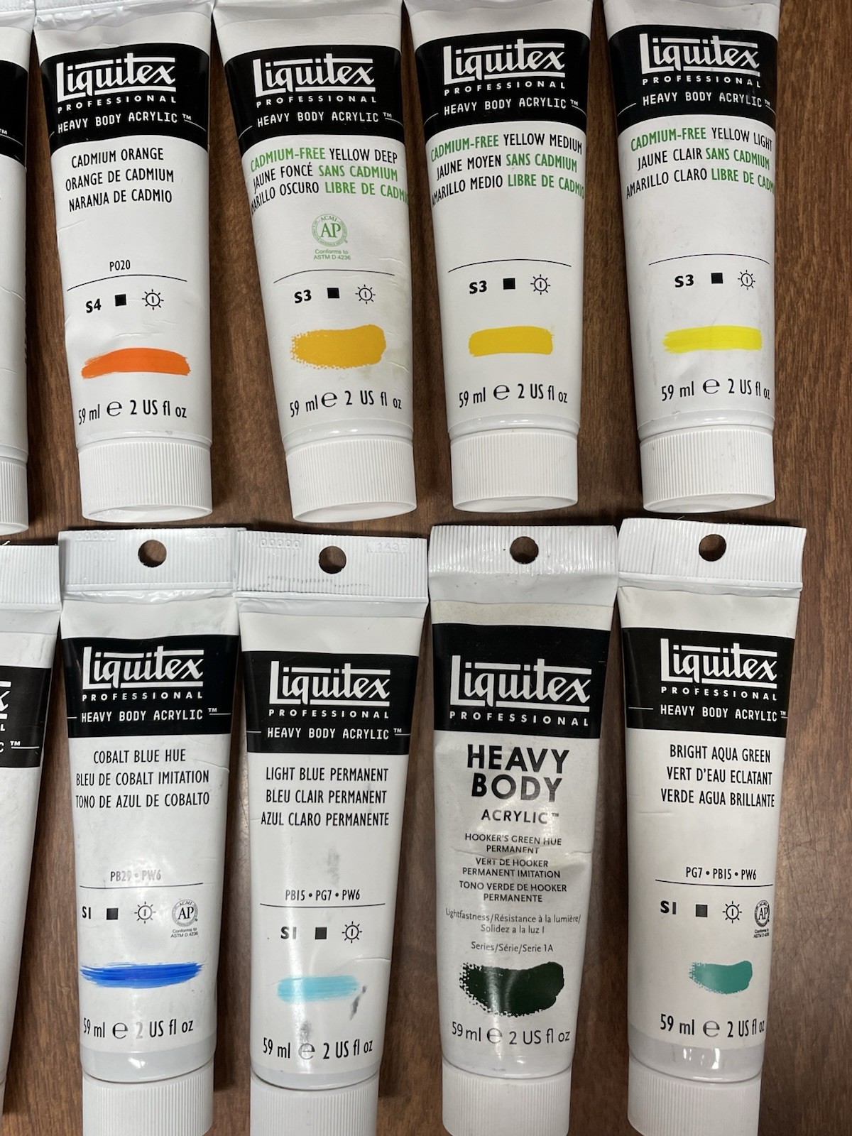 Liquitex heavy body acrylic paint lot B. No Repeats 20 Tubes, 2 Oz Each