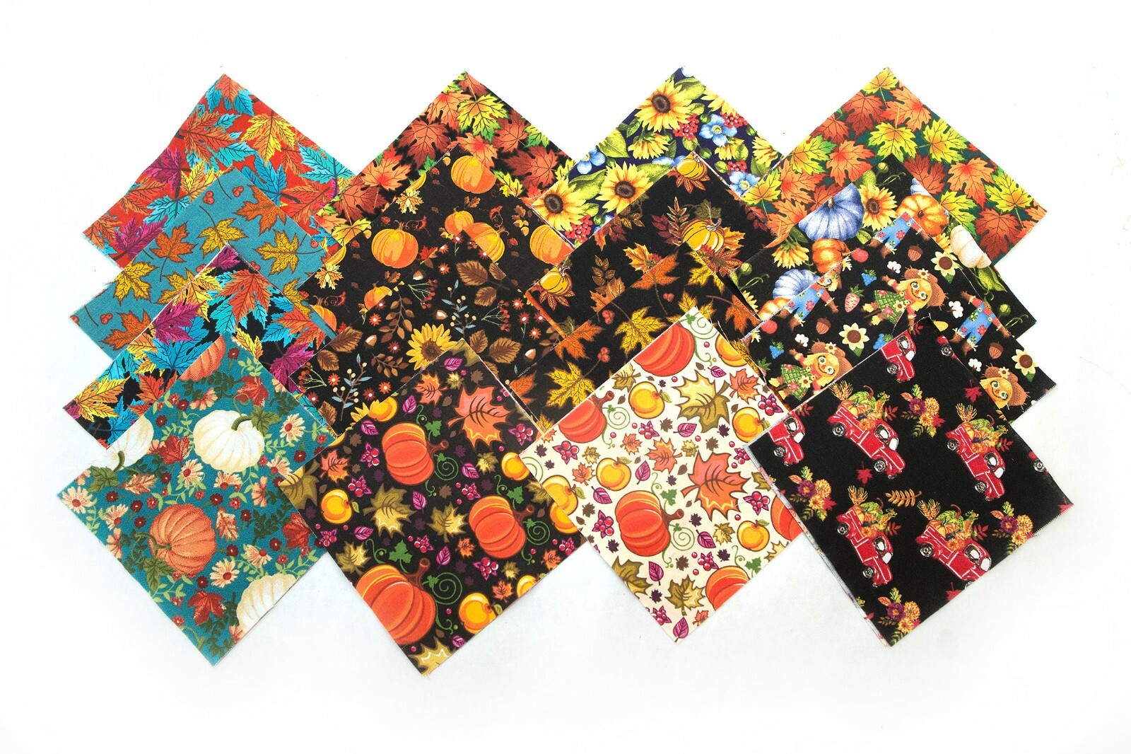 96 piece Harvest Fall Autumn pre cut charm pack 5″ squares 100% cotton fabric qu