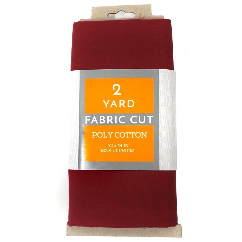 Polycotton Fabric 2 Yards Durable Breathable Crafting Material Wrinkle Resistant