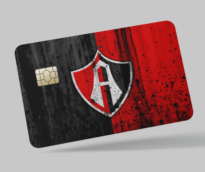 CLUB ATLAS , FUTBOL , 2 pc credit card skin & DEBIT CARD,TROLLEY & GYM,STICKER