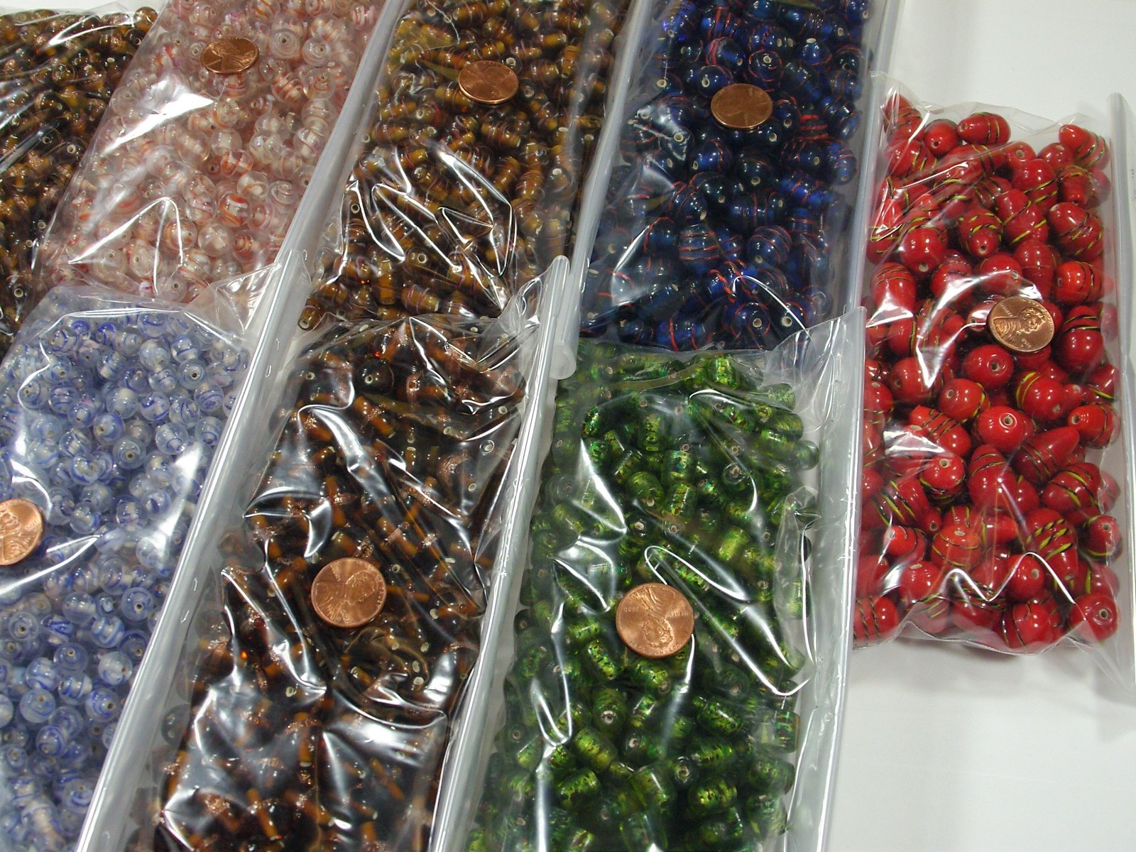 8 Pounds Assorted India Handmade Fancy Glass Beads Wholesale Bulk Lot (PK-1) ⭐