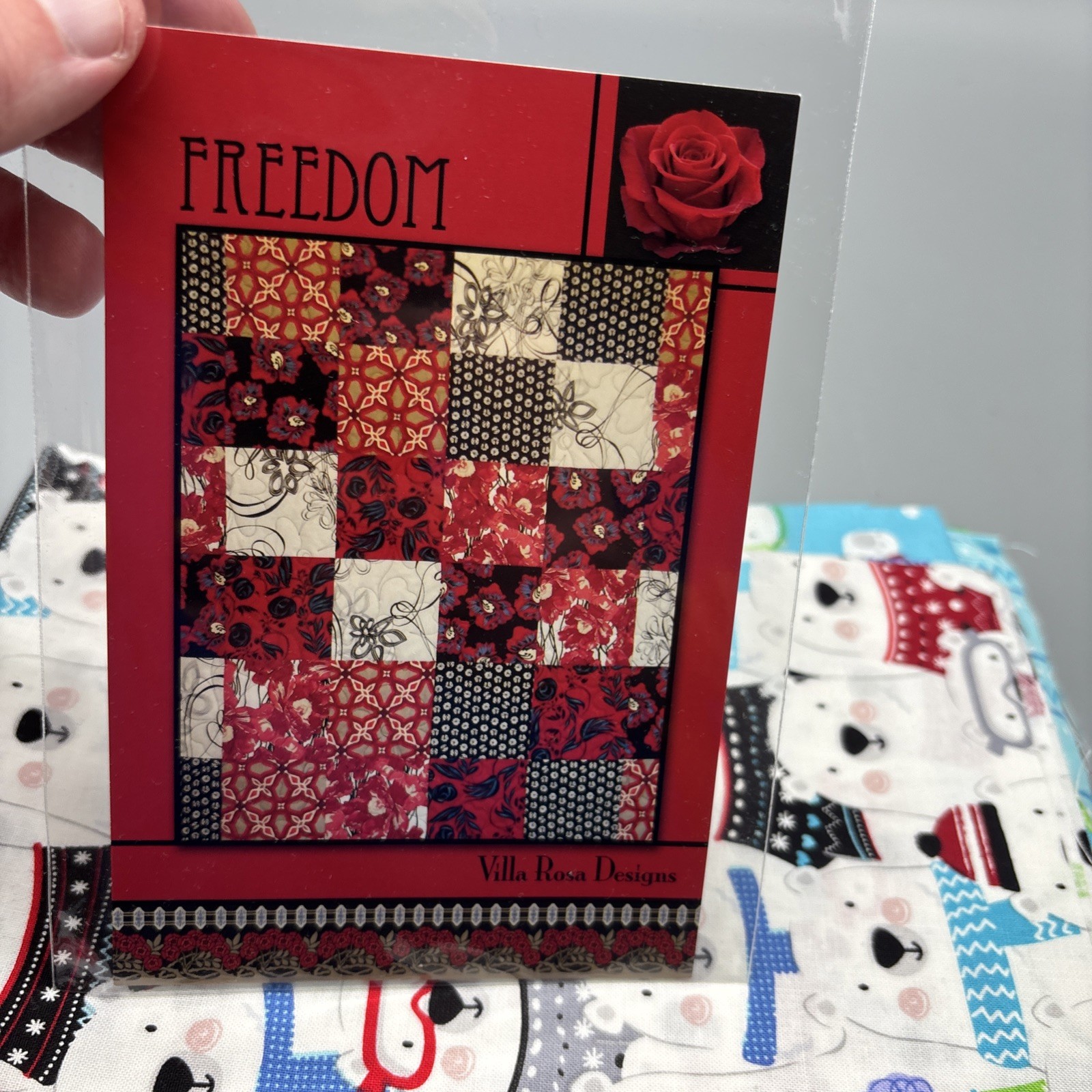 Villa Rosa Designs Freedom 38” X 45” Quilt Kit Polar Bears Penguin Snowflakes