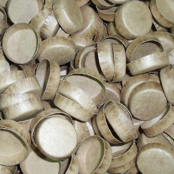 25pc 1″ x 2.5″ silver print firework kraft tube with paper caps