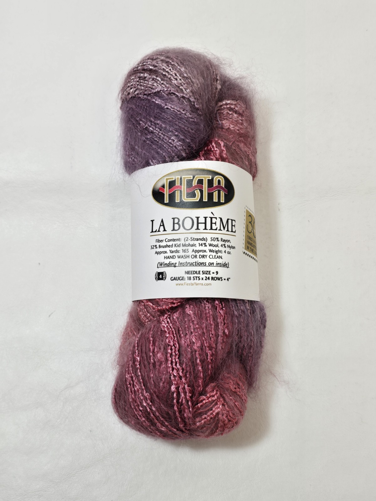 Abalone Fiesta Yarn La Boheme 4oz 165yds Mohair/Wool/Nylon/Rayon #4