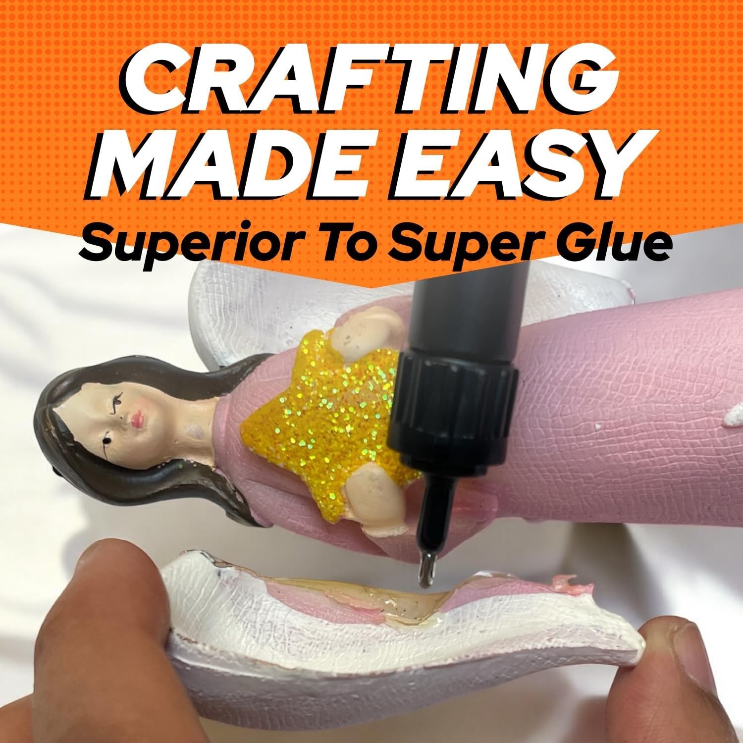 Clear Adhesive with Medium Viscosity for Jewelry, Plastic, and Wood Projects