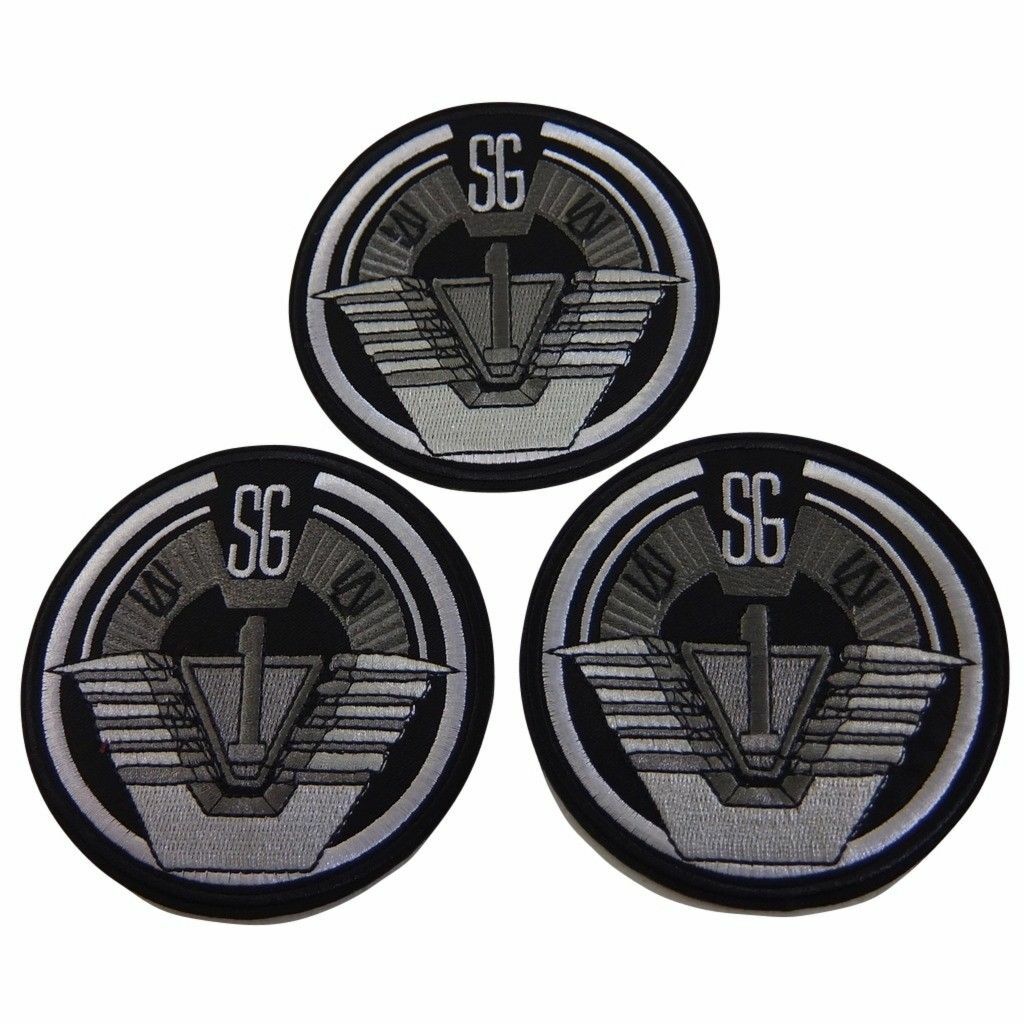 Stargate SG-1 TV Series Team Uniform Logo Embroidered Iron on Patch Set of 3