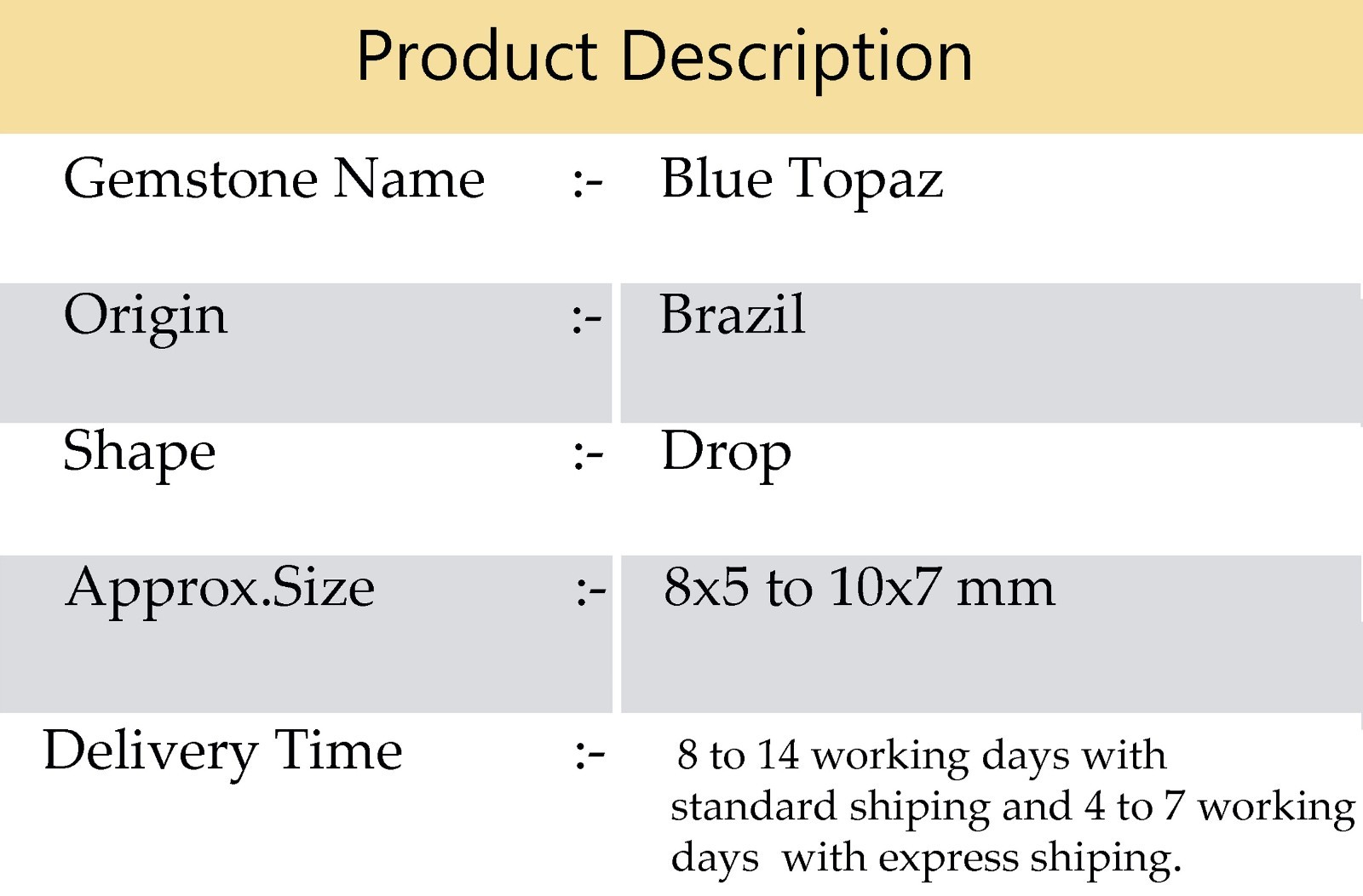 No Irradiation Blue Topaz Gems Beads 8×5-10x7mm Teardrop Cut Briolette 7″ Strand