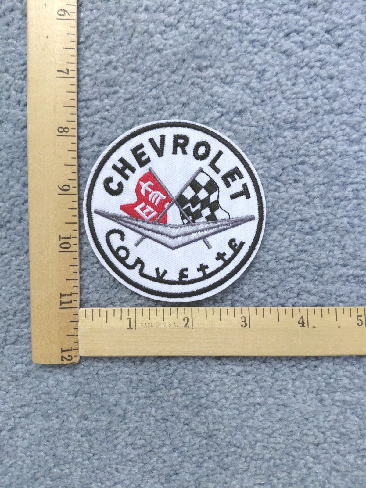RARE CHEVROLET CORVETTE CAR AUTO IRON ON PATCH free shipping