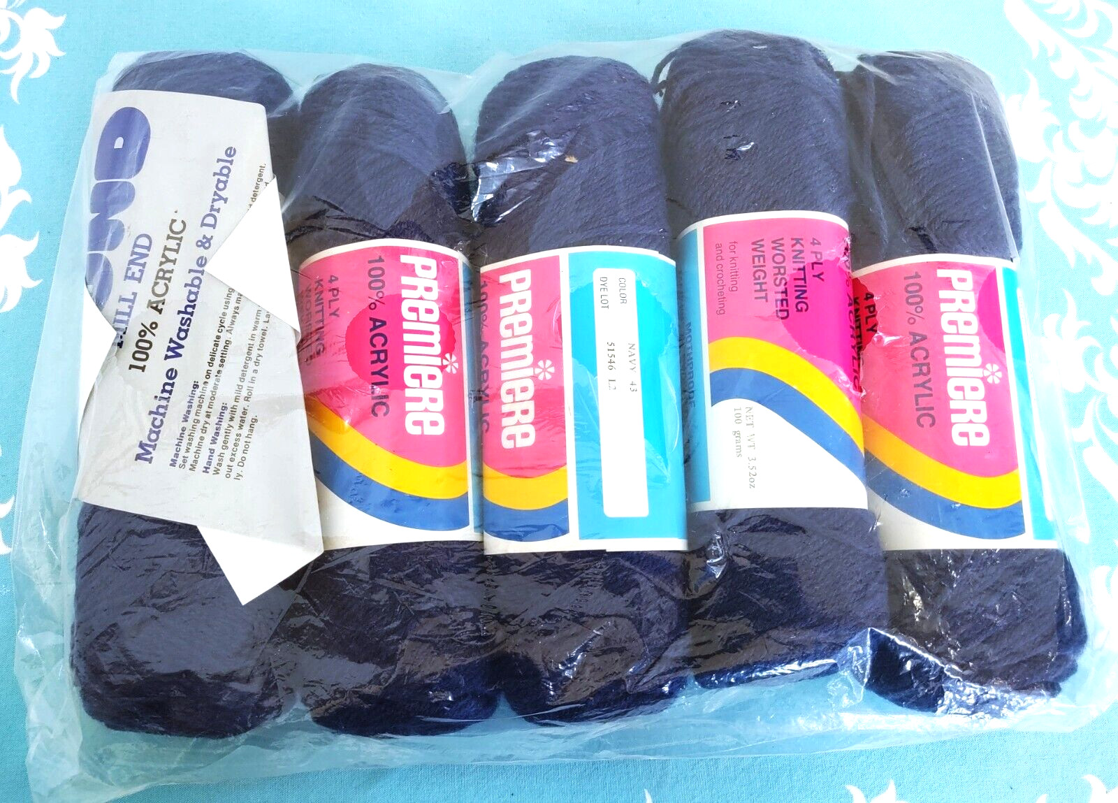 PREMIERE YARN NAVY BLUE LOT OF 5