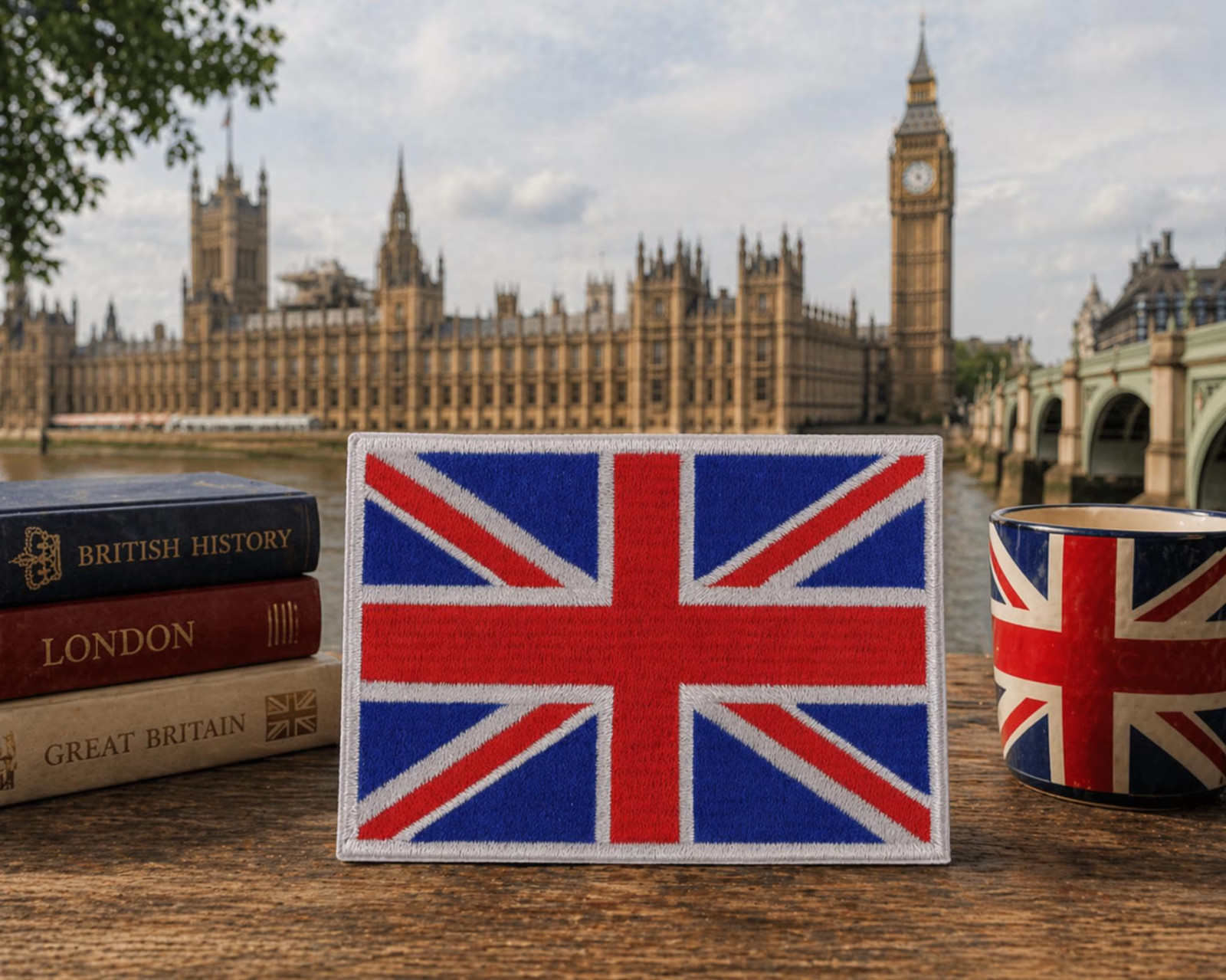Explorer United Kingdom Flag Embroidered Applique Iron-On/Hook & Loop Patch