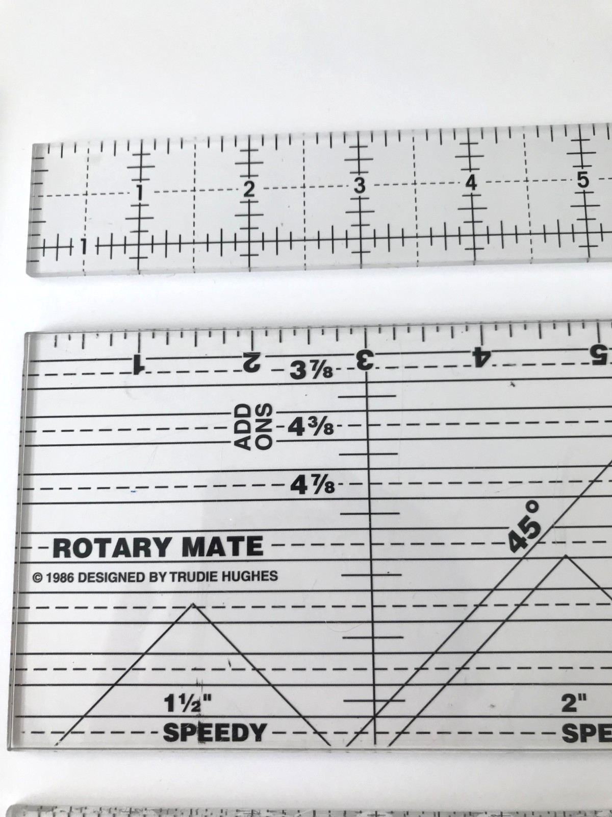 LOT of 5 Quilting Rulers OLFA, Dritz, Hang Tree Creative Grids, Rotary Mate