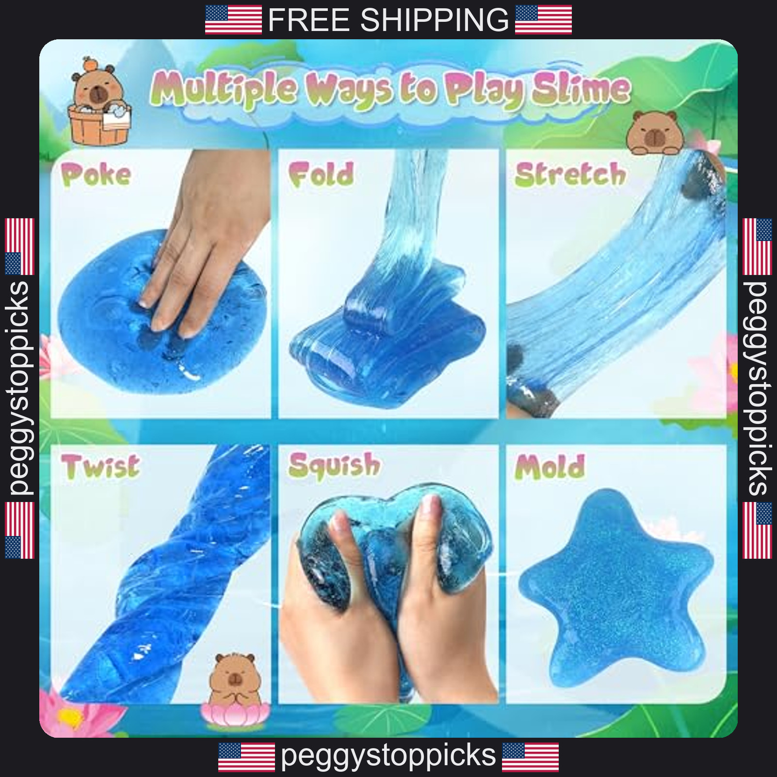 10oz Clear Slime Kit with Mix-ins and Charms for Kids