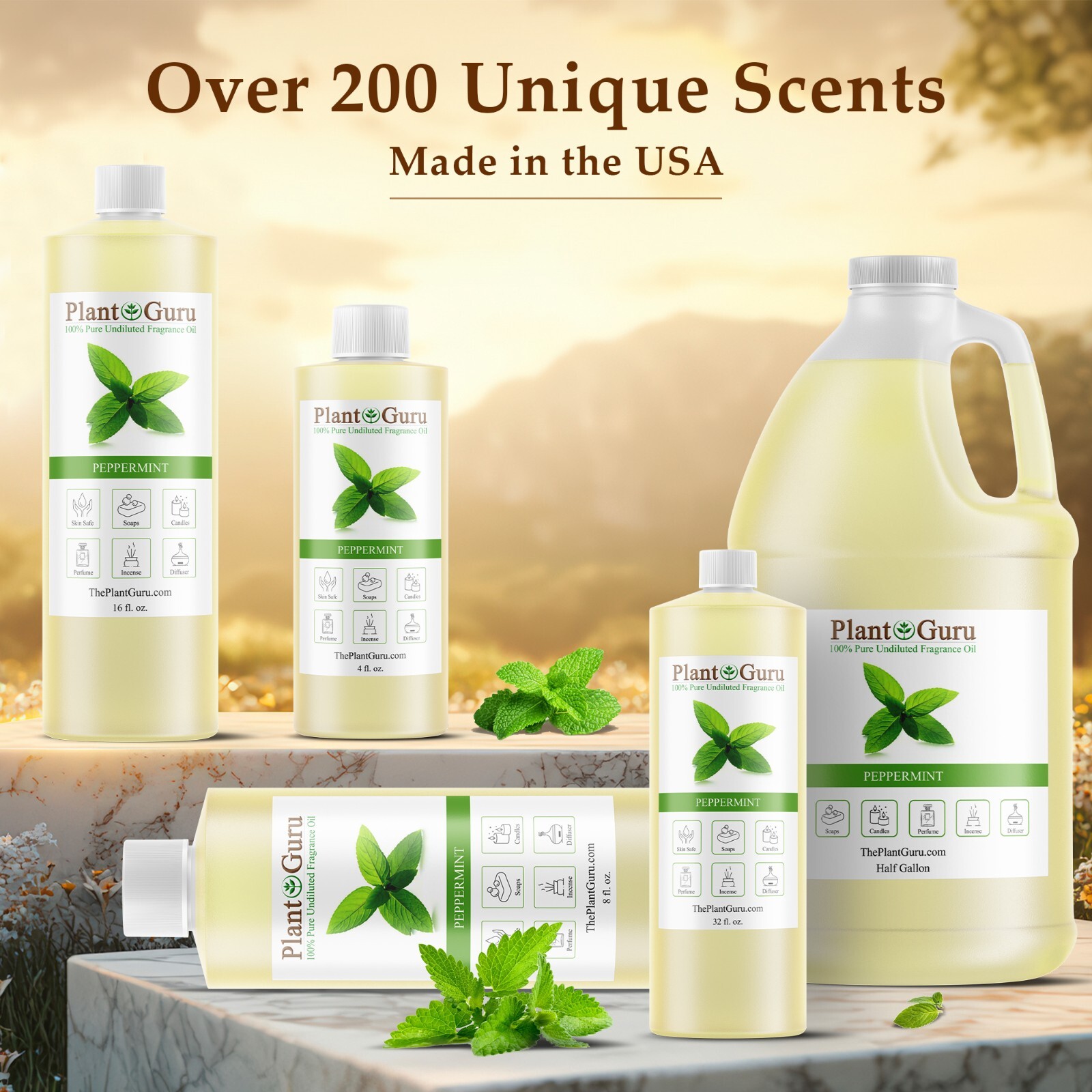 Peppermint Fragrance Oil For Candle, Soap Making, Diffuser and Burners