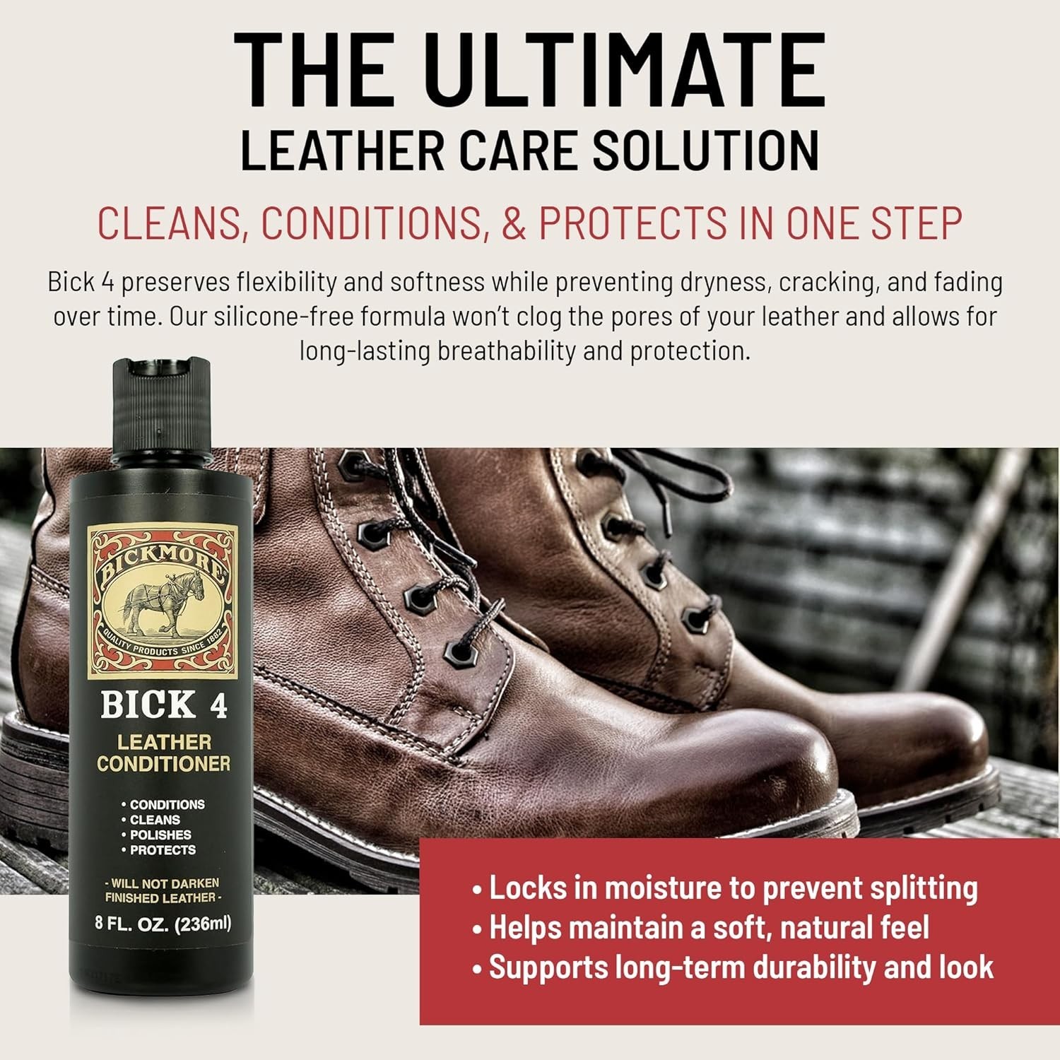 Bick 4 Leather Conditioner 16 Fl Oz – Best Since 1882 – 16 Fl Oz (Pack of 1)