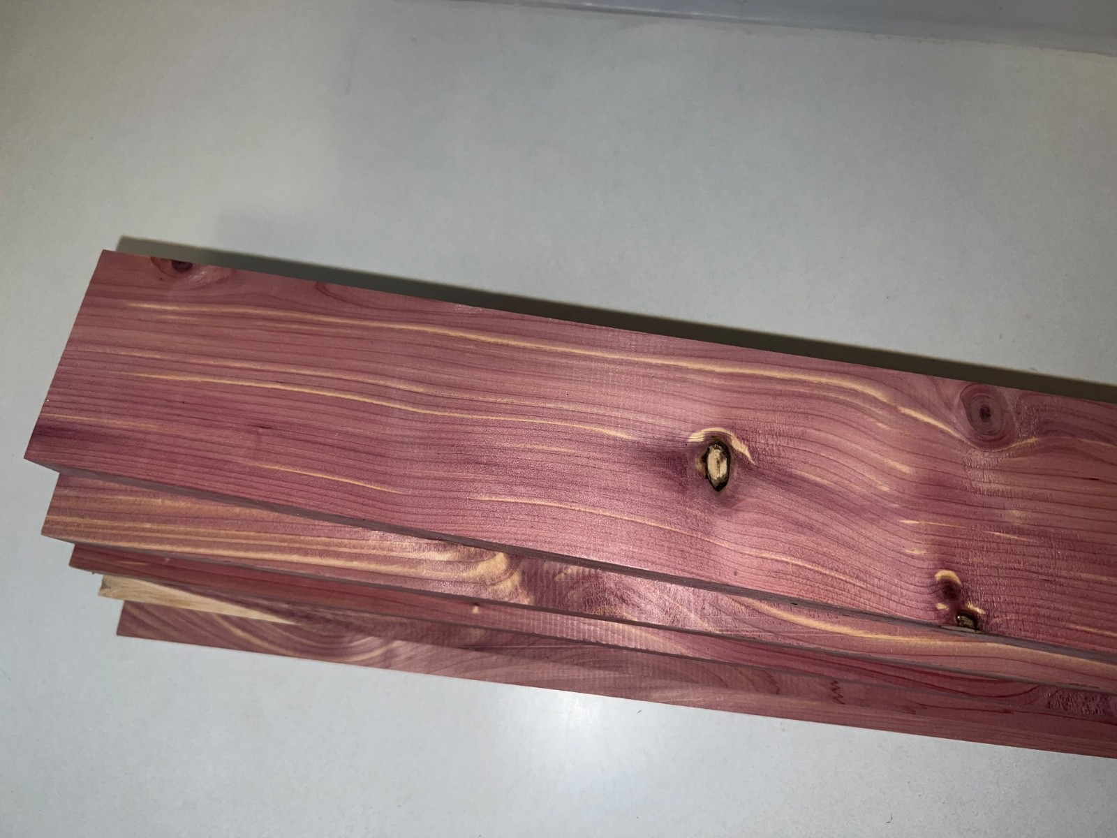 5 Piece Aromatic Eastern Red Cedar 3″ wide 24″ long 13/16” thick