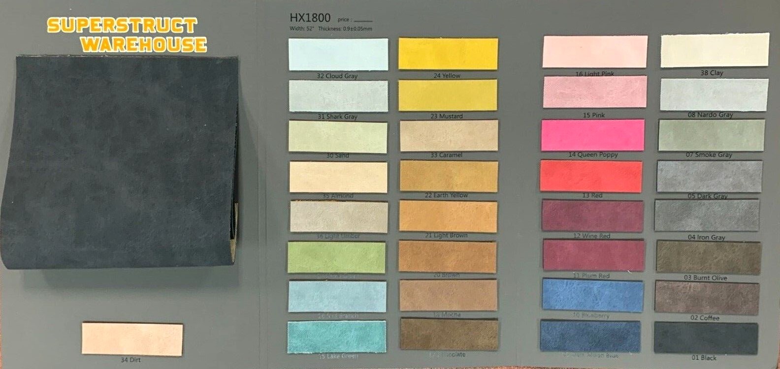 30+ Colors Smooth Nubuck Vinyl Fabric Faux Leather Self-Adhesive 52″Wide By Yard