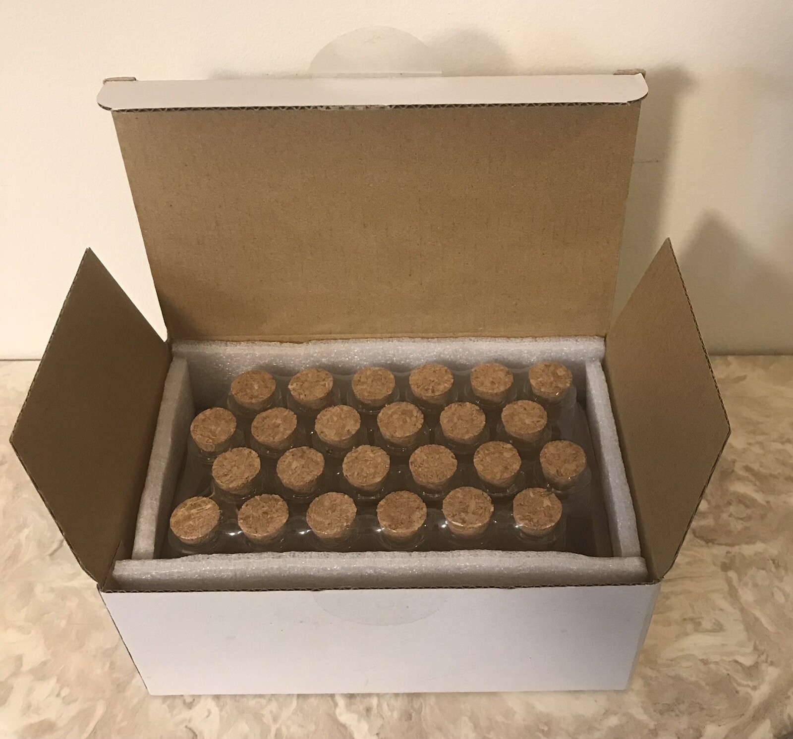 Magic Season Decorative Glass Bottles 24 Pcs Cork Stopper 0.3 oz/10 ml