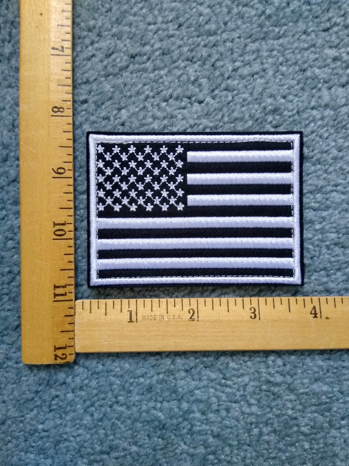 1 USA AMERICAN FLAG BACK AND WHITE PATCH ( READ DISCRIPION ) free shipping