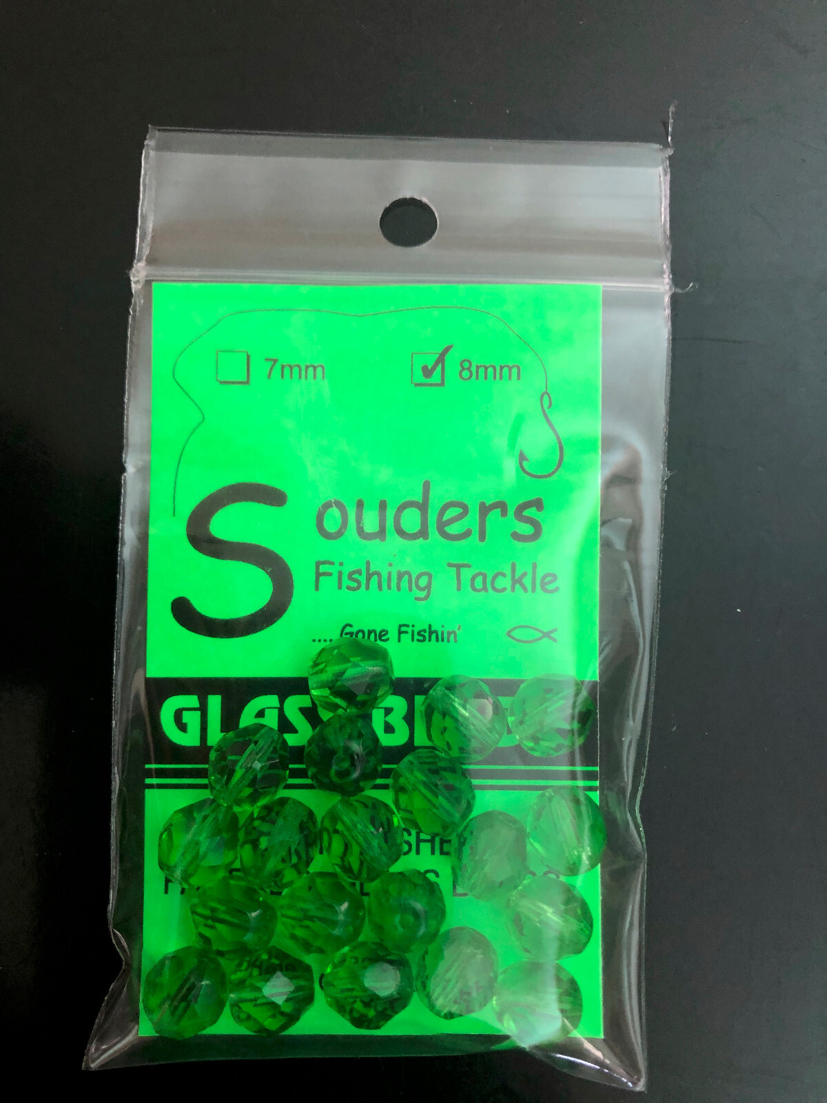 8 MM Glass Beads-Light Emerald