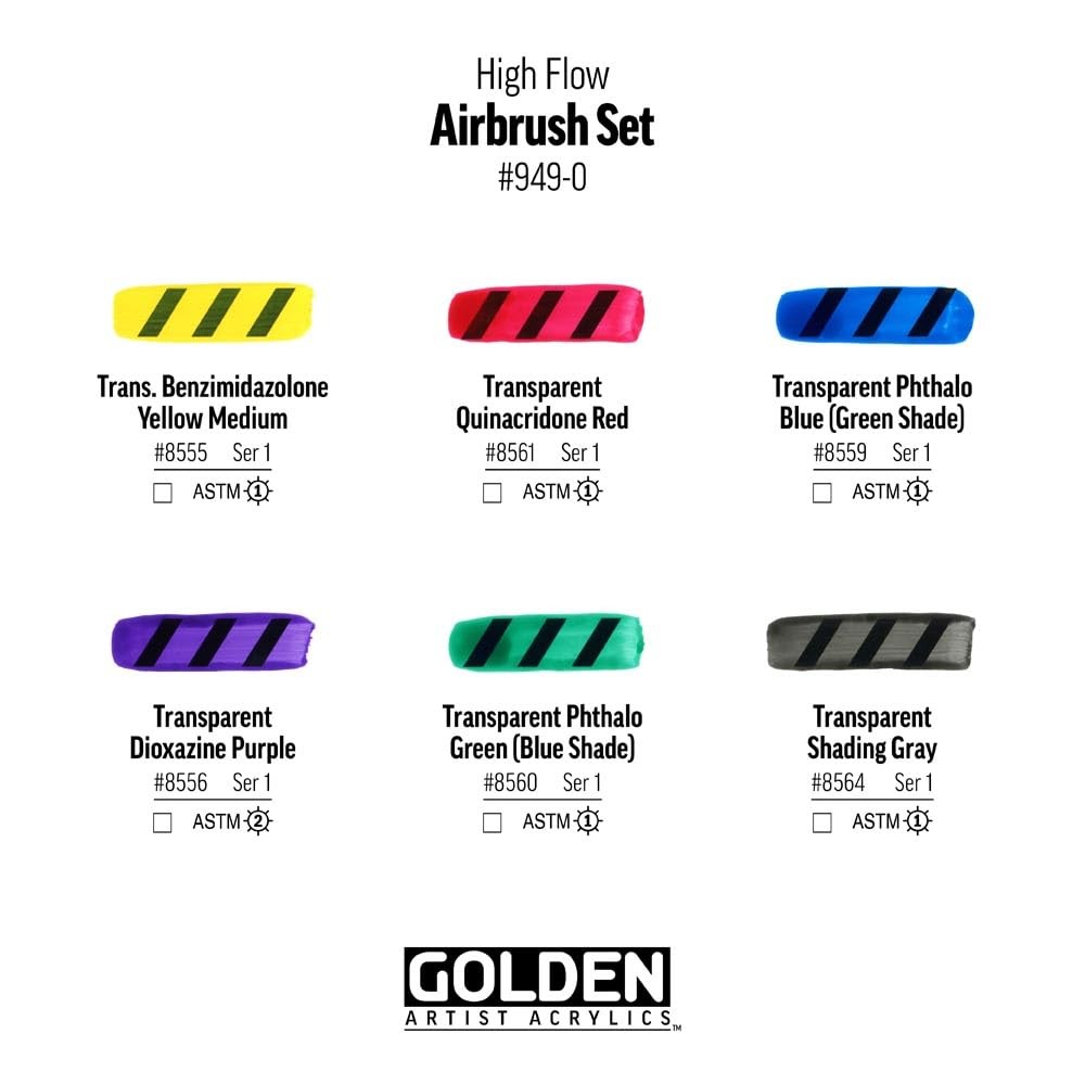 High Flow Acrylics by GOLDEN, 6 Fl Oz (Pack of 1), multicolored