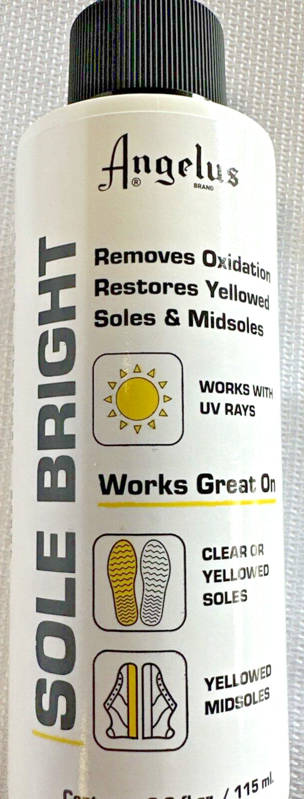 Angelus Sole Bright Removes Oxidation Restores Yellowed Soles & Midsoles 4oz