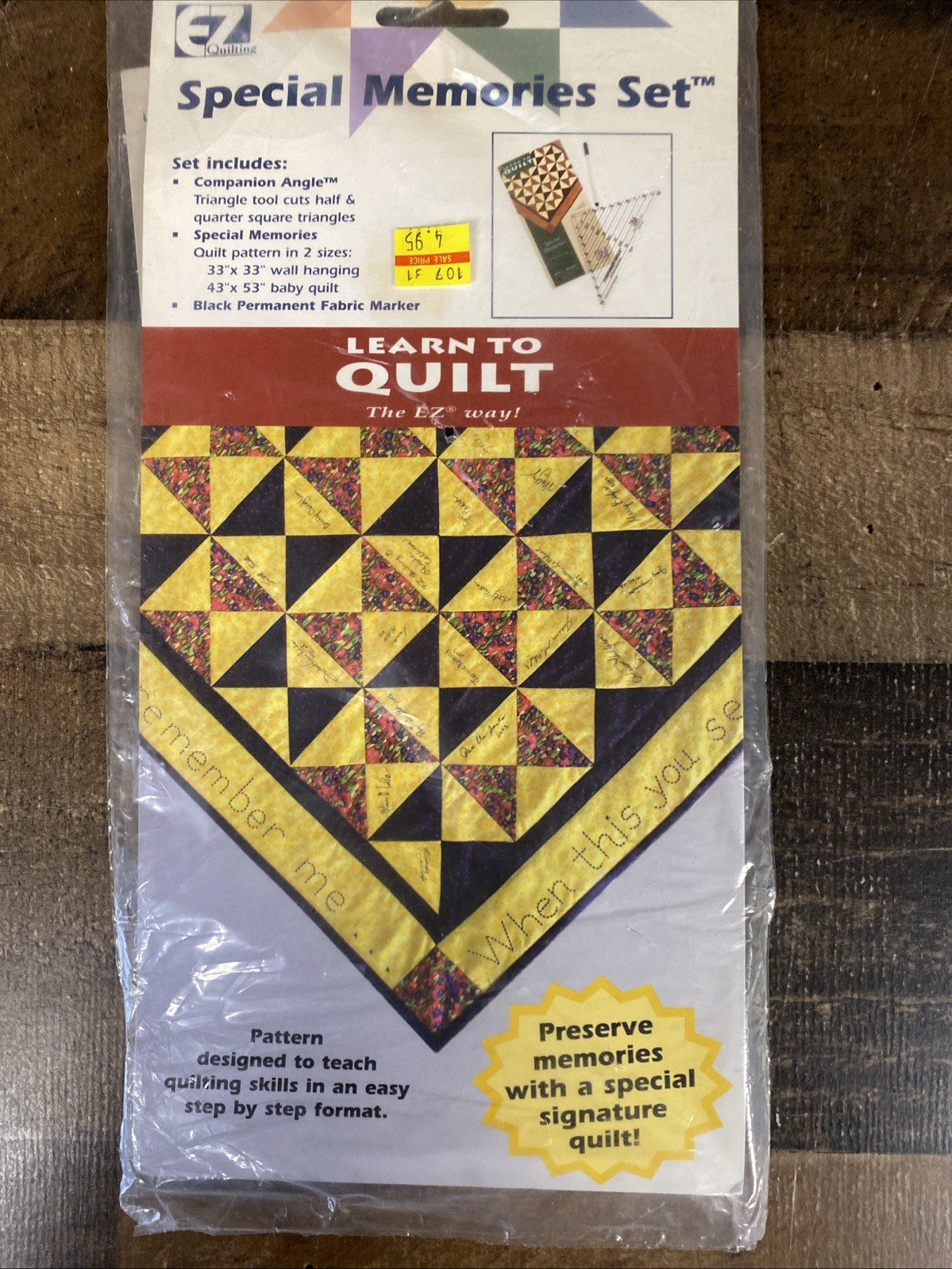 EZ QUILTING #882697 Special Memories Set Quilting Ruler New