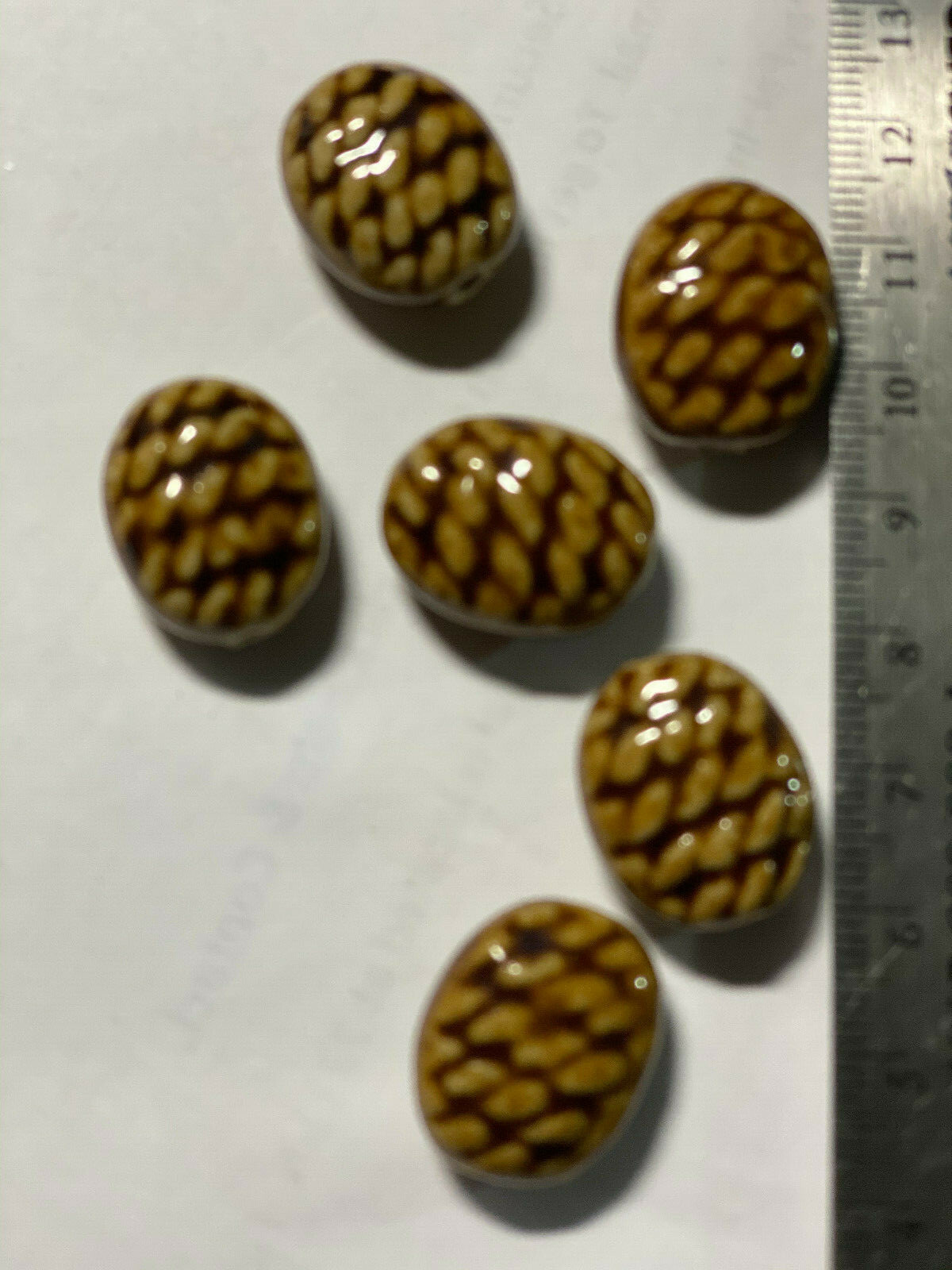 Brown Gold Porcelain Ceramic Beads