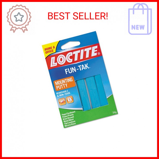 Loctite 1270884 Fun-Tak Mounting Putty, 2 oz, Blue