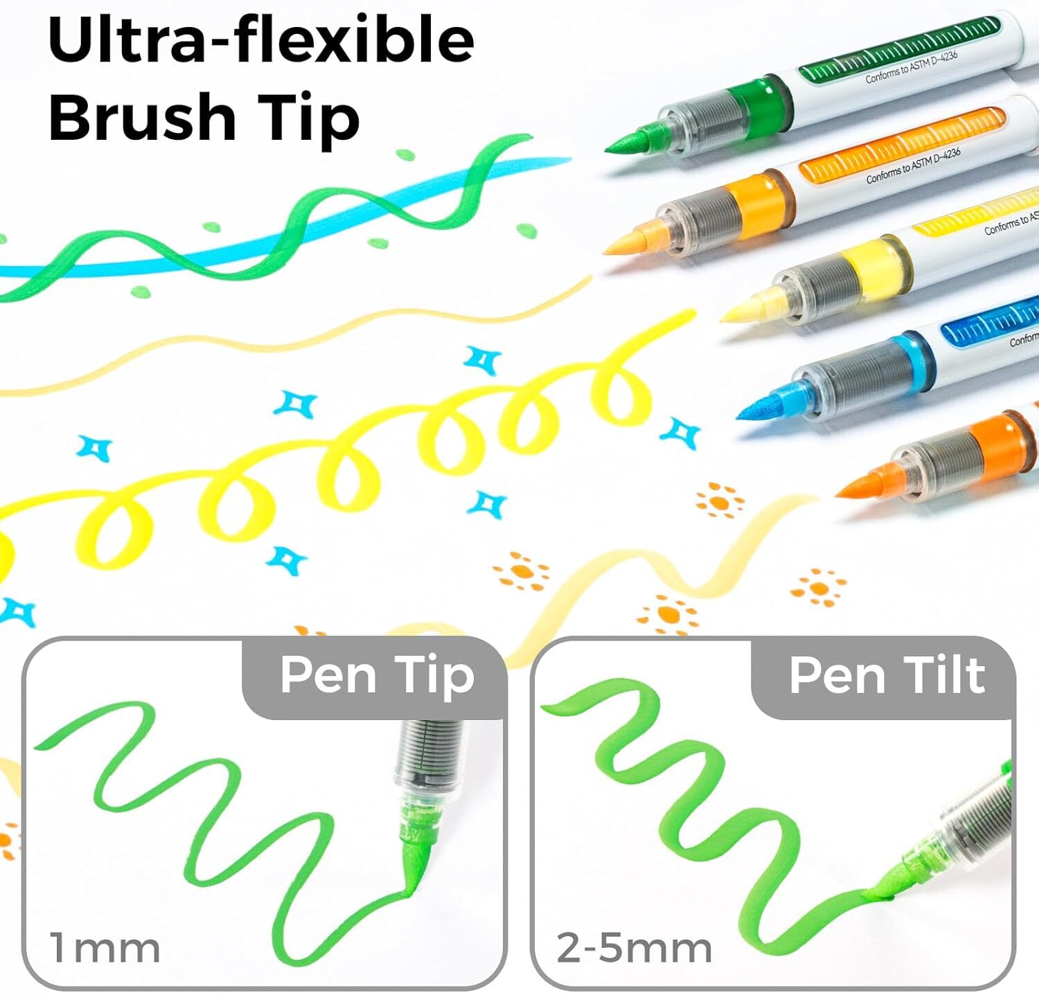 Ohuhu Acrylic Paint Markers Direct Liquid: 24 Colors Flexible Brush Tip – Nahuku