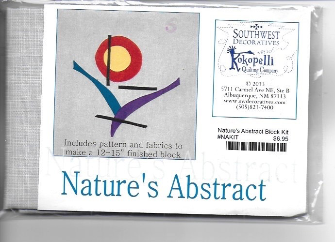 Kokopelli Quilting Company Nature’s Abstract Quilt Block Kit Fabric Southwest