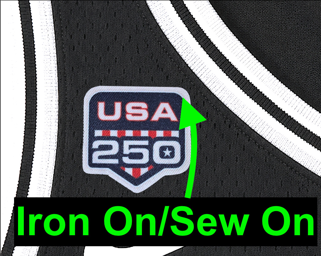USA 250 Patch NBA Finals San Antonio Spurs Basketball Jersey Patch Anniversary