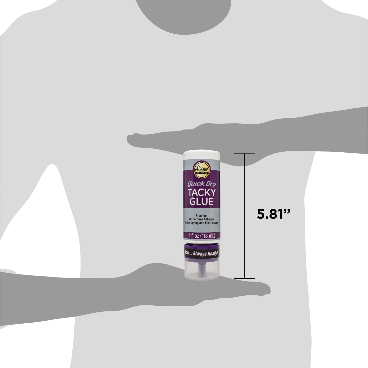 Aleene’s Quick Dry Tacky Glue for Crafts in Always Ready Bottle, Nontoxic, Dries