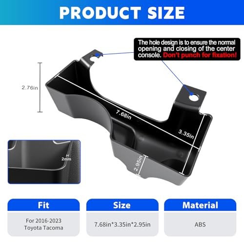 Organizer Fits for 2016-2023 Toyota Tacoma Center Console Console Hanging