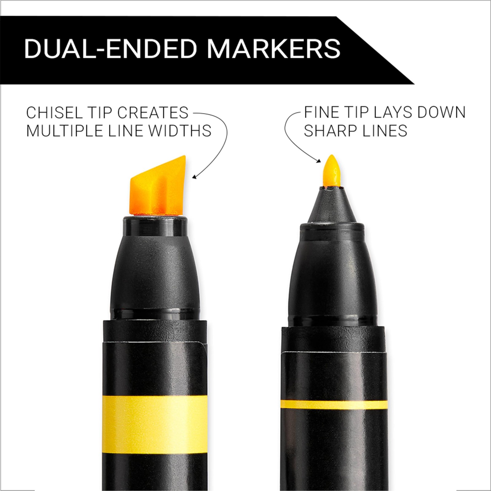 Premier Dual-Ended Art Markers, Chisel and Fine Tips, Assorted Colors, Set of…