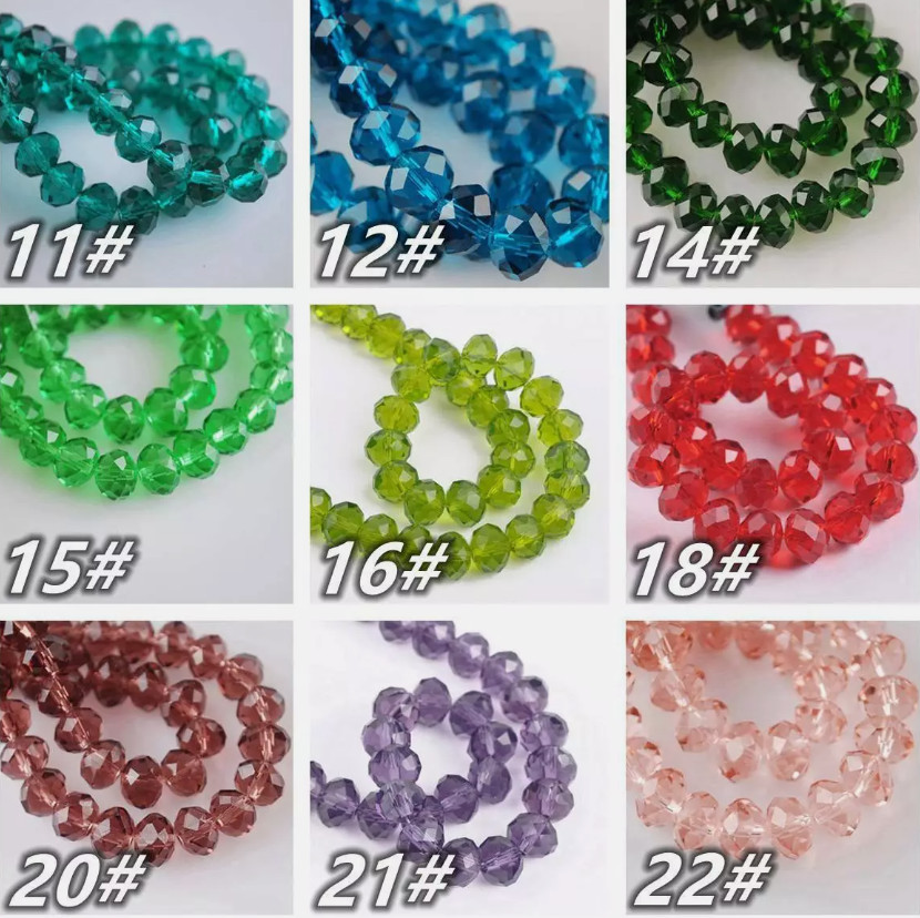 4mm 6mm 8mm 10mm 12mm Rondelle crystal Loose spacer beads Jewelry Making Crafts