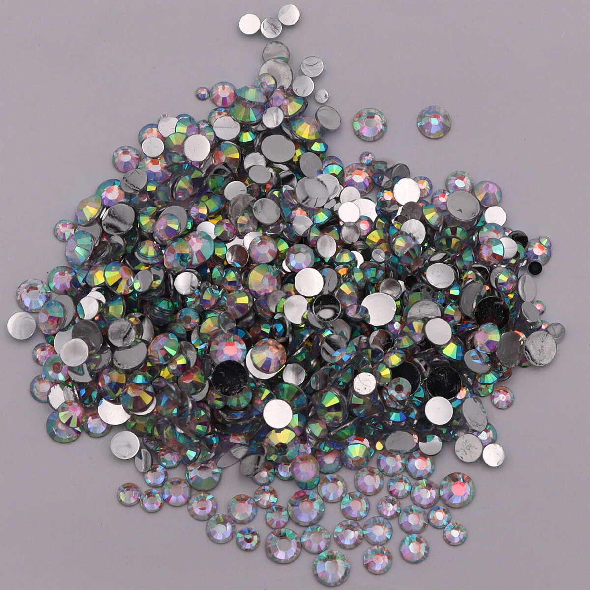 Resin Non Hot Fix Rhinestones Flat Back Gem Plastic Crystals Trimming For Crafts