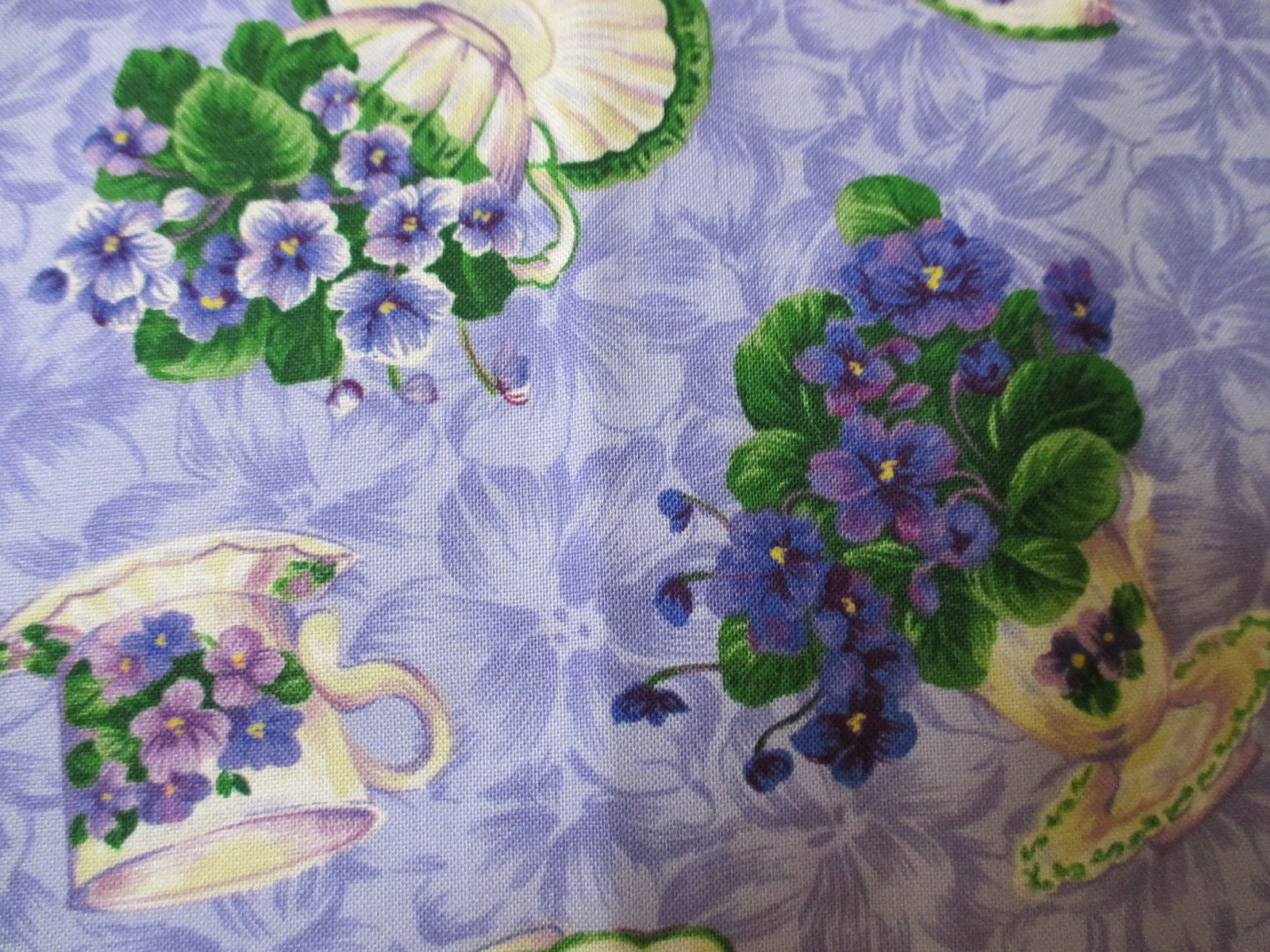 Flower of the Month Club February Violets Northcott Purlples Cotton 1yd x 44