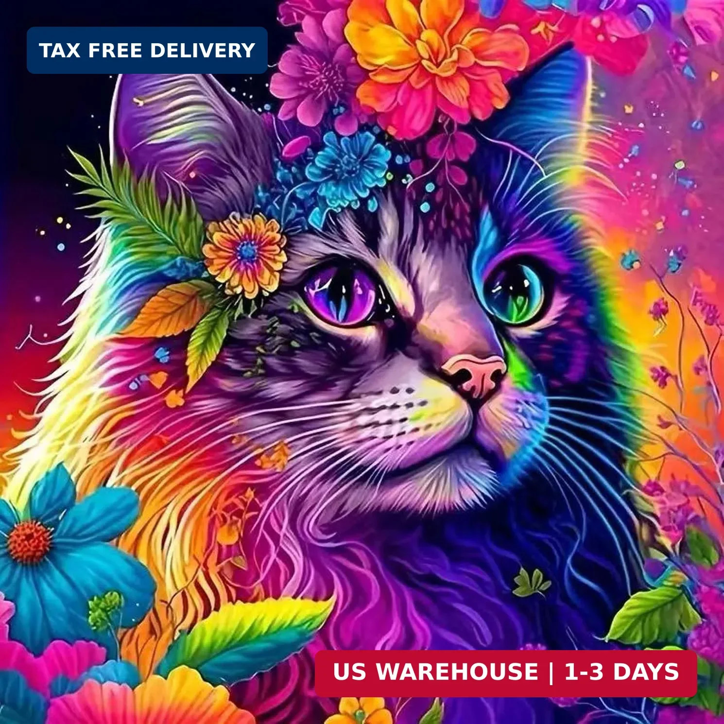 5D Diamond Painting Kits for Adults,Cat Lovers Diamond Art Kits for Adults Begin