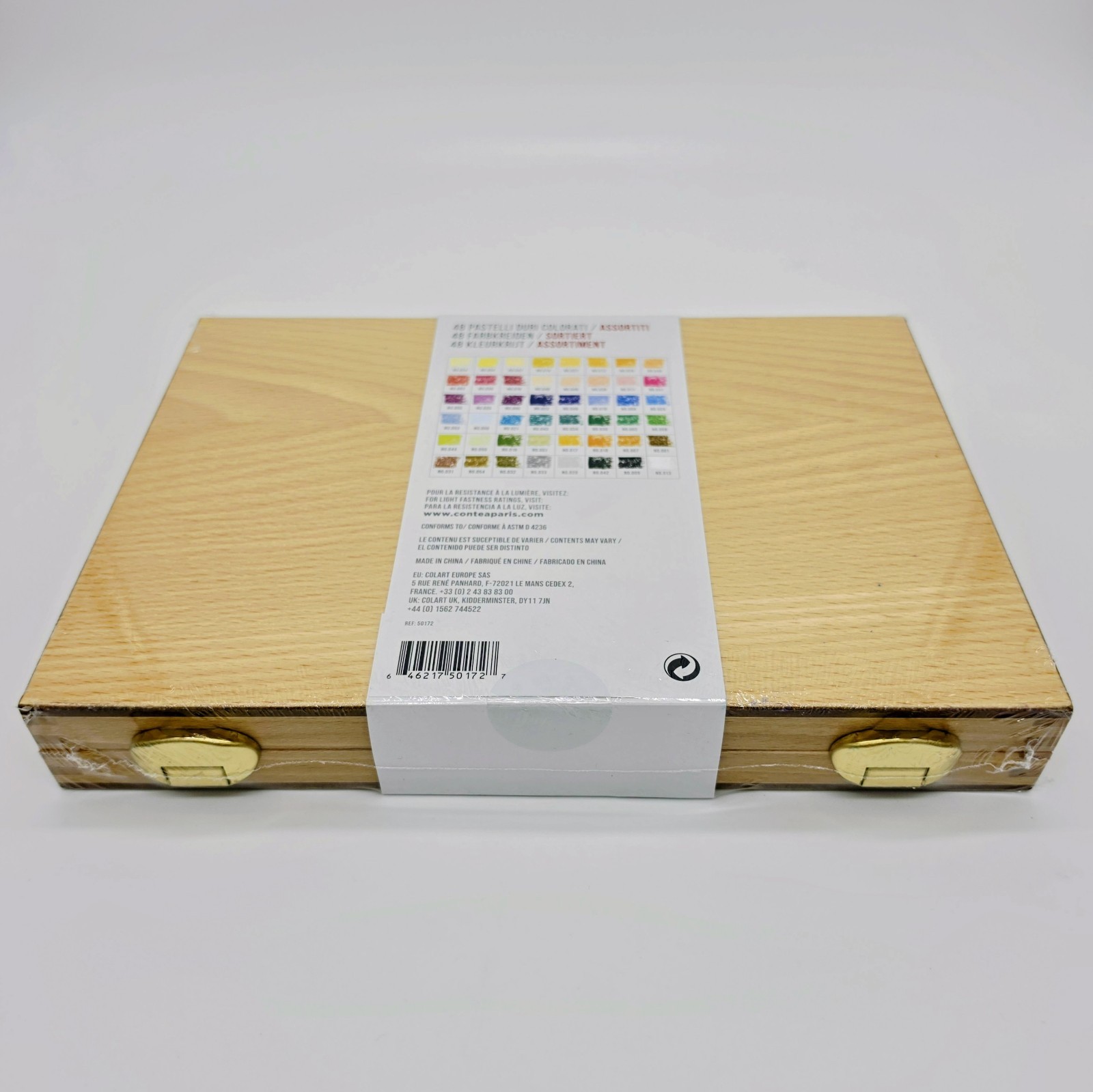 ✨NEW/SEALED✨ Conté à Paris Colour Pastel Carré Wood Box, Set of 48, Assorted