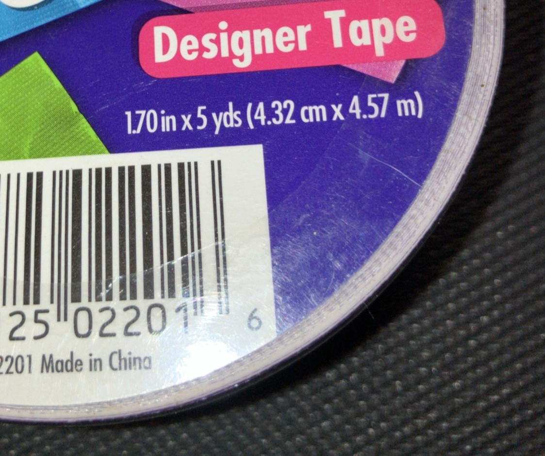Art Skills Tape Trendz Designer Tape “SPARKLE” Purple Glitter 5 yds x 1.70 in